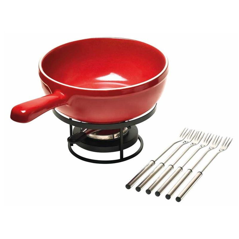 Cheese Fondue Set by Emile Henry 26 Qt Red