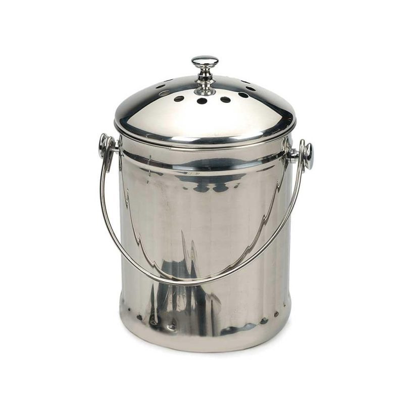 Compost Pail Stainless Steel 1 Gallon