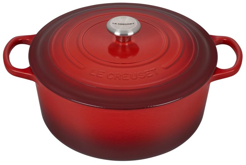 Le Creuset 9 Quart Round Dutch Oven Cerise Red