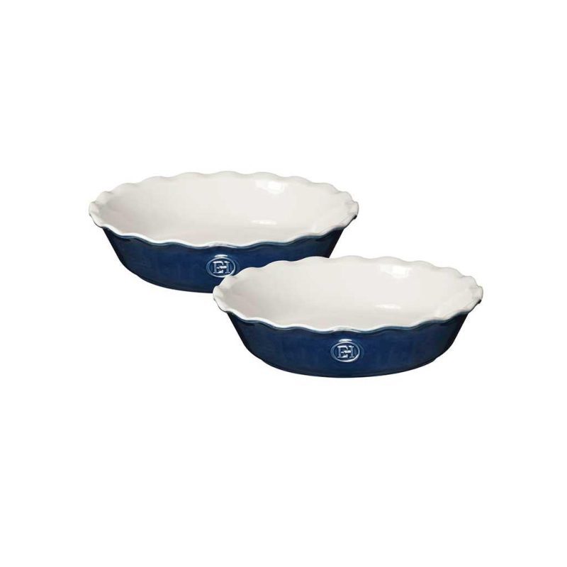 Mini Pie Dish Set of 2 Blue by Emile Henry